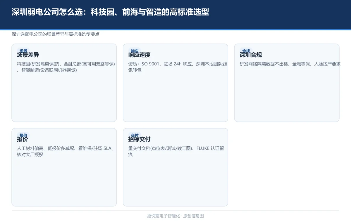 深圳弱电公司怎么选：科技园、前海与智造的高标准选型